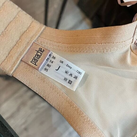 Panache Women’s Size 36 J Nude Wired Lace Envy Full Cup Bra NWT Large Cup - Picture 8 of 11